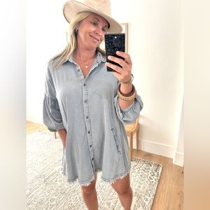 Button Down tunic dress | Worn once